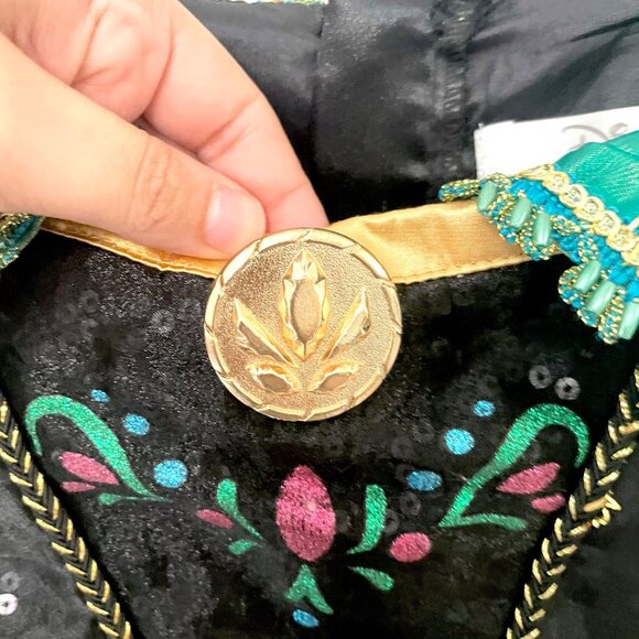 Disney Store Frozen Anna Deluxe Coronation Dress Girls Costume Size 7/8 - Picture 2 of 4